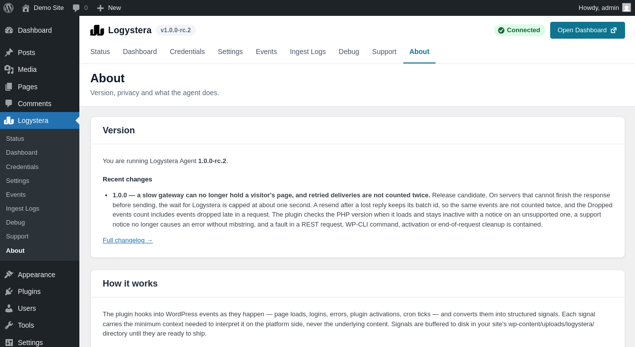 The About page